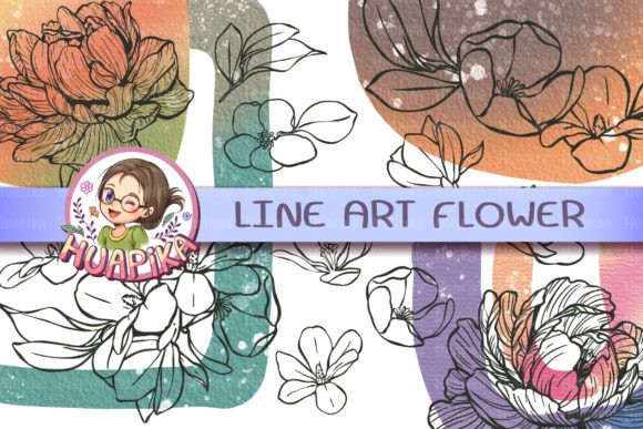 Download Abstract Line Art Flower Pattern - Line Collection