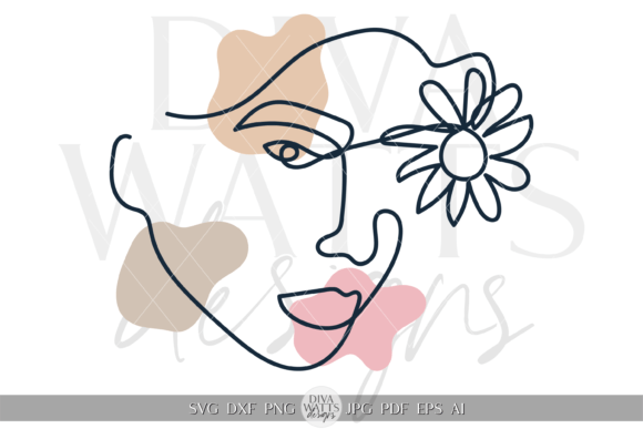 Download Flower Face Abstract Line SVG - Line Collection