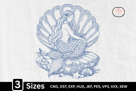 Download Line Art Mermaid Seashell - Line Collection