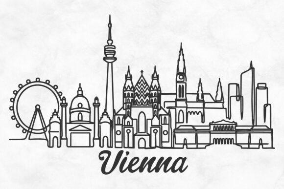 Download Vienna Skyline Minimalism Drawing - Line Collection