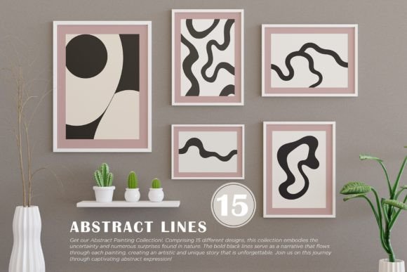 Download Contemporary Abstract Line Art Print - Line Collection