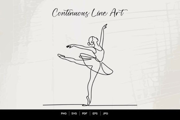 Download Continuous Line Ballerina - Line Collection