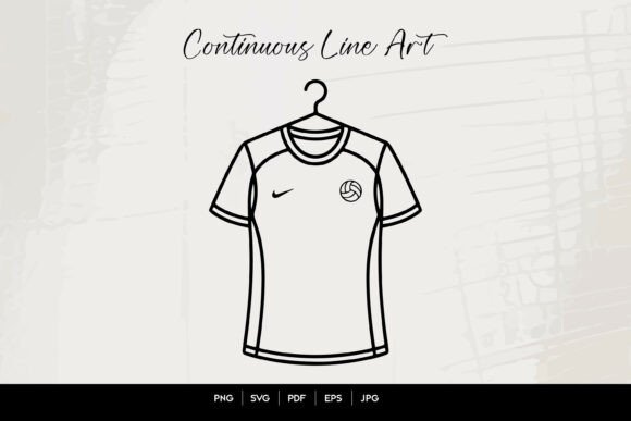 Download Continuous Line Soccer Jersey - Line Collection