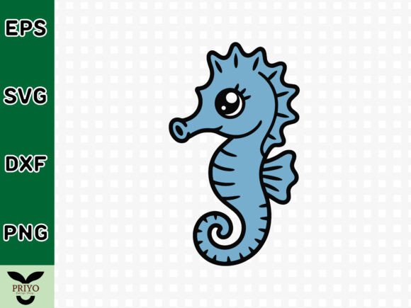 Download Kawaii Sea Animal Cute Seahorse SVG - Seahorse svg Collection
