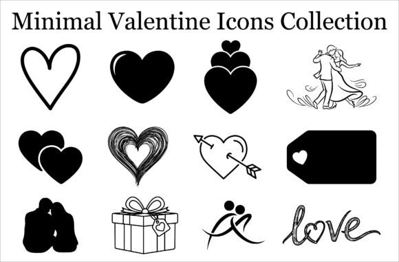 Download Valentine Line Art Clipart Bundle - Line Collection