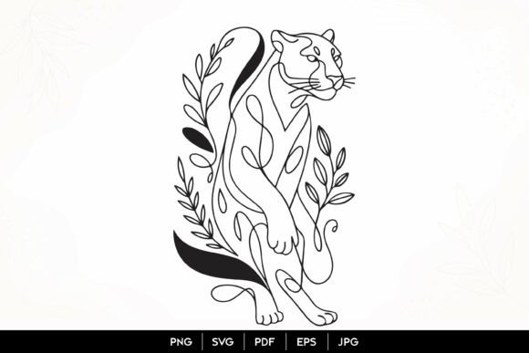 Download Panther Line Art SVG - Line Collection