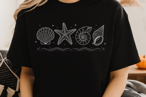 Download Seashell Line Art Minimal Ocean PNG - Line Collection