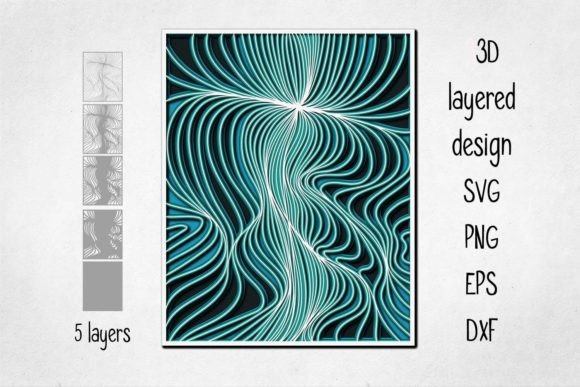 Download 3D Layered Line Art - Line Collection