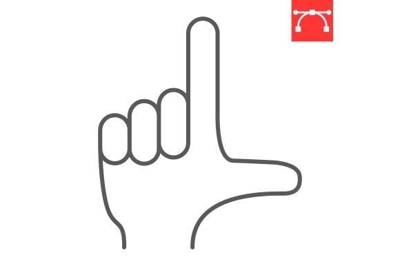 Download Loser Gesture Line Icon - Line Collection