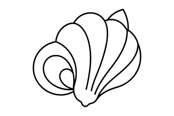Download Abstract Line Art Seashell in One - Line Collection