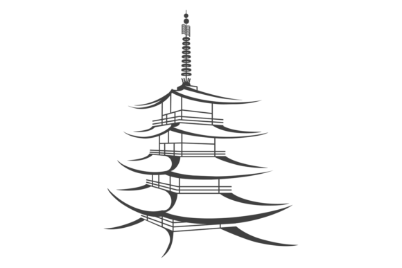 Download Linear Pagoda Icon. Asian Tourism Travel - Line Collection