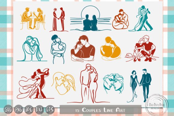 Download Couple Line Art, Valentine Line Art - Line Collection