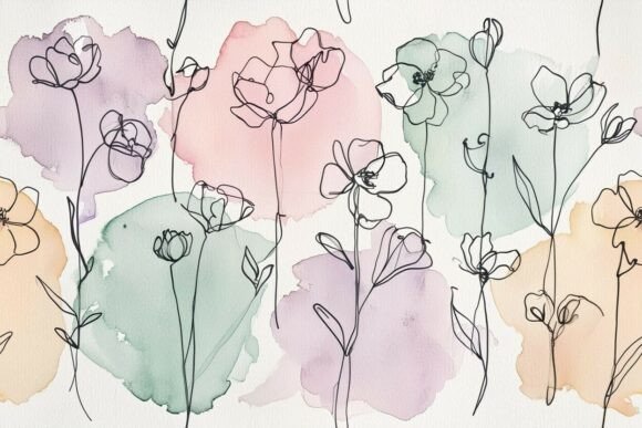 Download Minimalist Line Flowers - Line Collection
