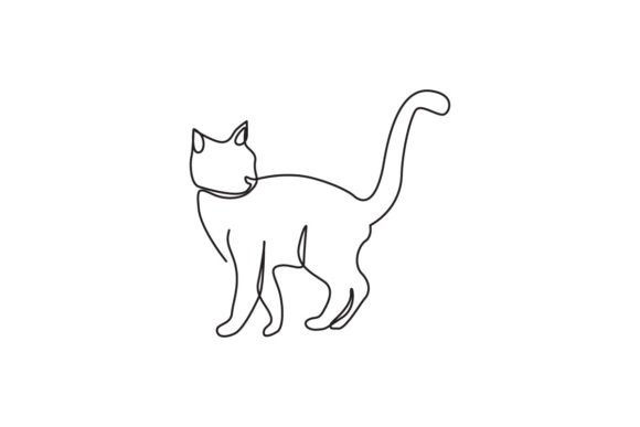 Download Cat Continuous Line Art - Line Collection