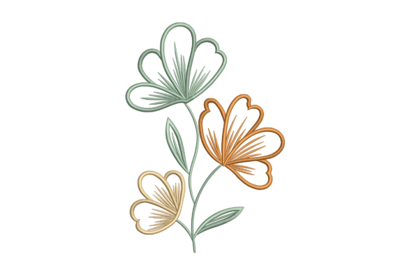 Download Minimal Linework Wildflower Trio - Line Collection