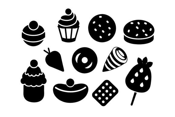 Download About 15 Set of-sweet Food Smooth Line - Line Collection