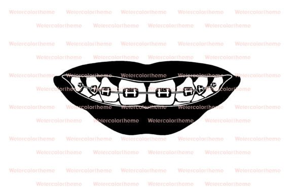 Download Braces SVG, Dental Line Art Cut File - Line Collection