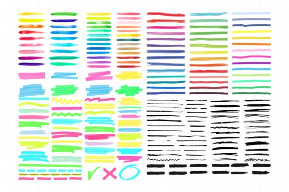 Download Marker Lines. Color Ink Pen Brush Stroke - Line Collection