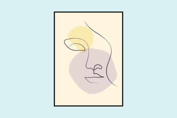 Download Woman Face Continuous Line Poster - Line Collection