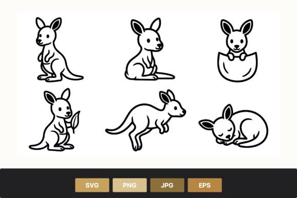 Download Kangaroo Line Art Animal Drawing - Line Collection