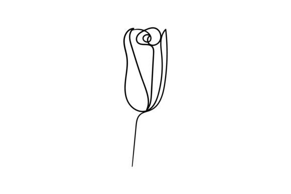 Download Flower One Line  Drawing Minimalism Art. - Line Collection