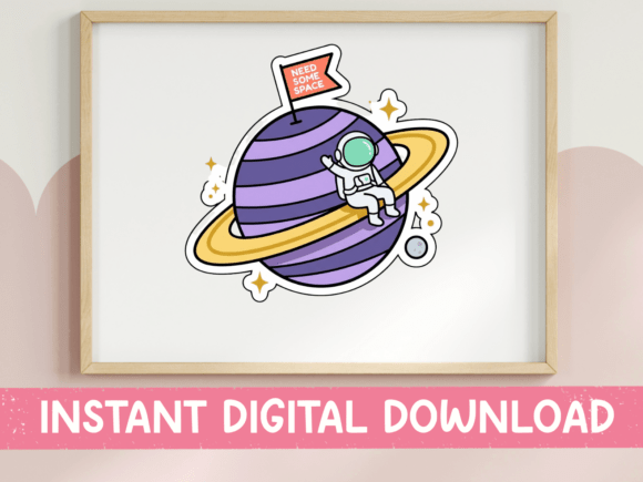 Download Need More Space Astronaut Sticker - Premium Resources