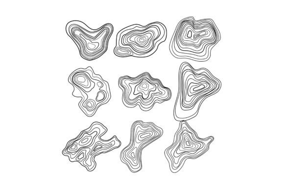 Download Abstract Topographic Contour Map Lines P - Line Collection
