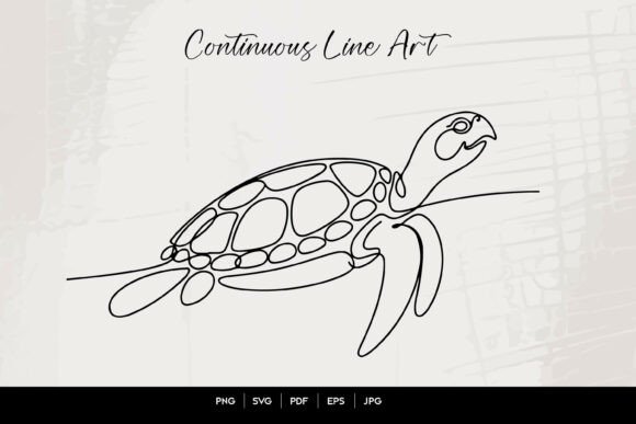 Download Sea Turtle Continuous Line Art Illustrat - Line Collection