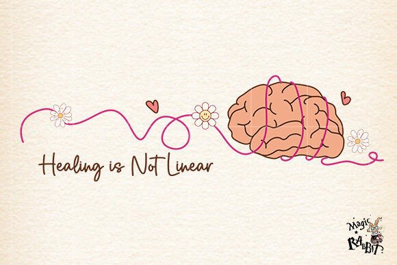 Download Healing is Not Linear ,Mental Health PNG - Line Collection