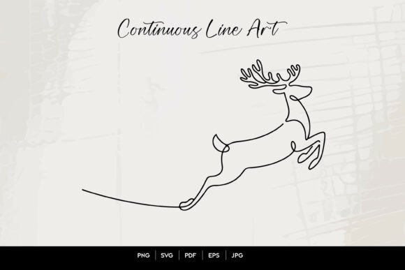 Download Continuous Line Deer SVG - Line Collection