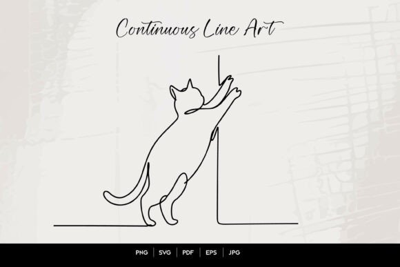 Download Cat Stretching Line Art - Line Collection
