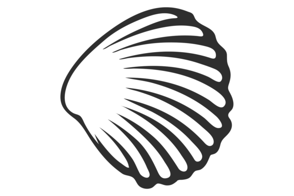 Download Cockle Shell Line Icon. Black Underwater - Line Collection