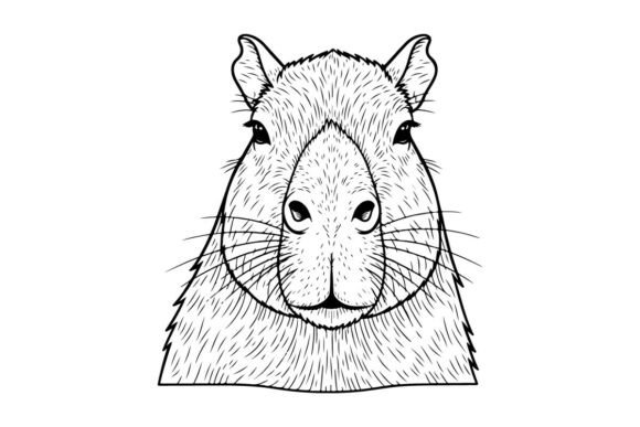 Download Line Art Animal Head Outline Sketch Colo - Line Collection